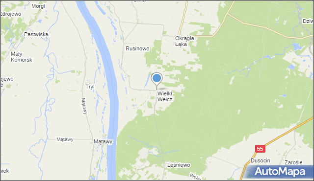 mapa Wielki Wełcz, Wielki Wełcz na mapie Targeo